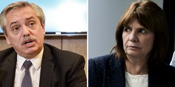 Alberto Fernández y Patricia Bullrich, cara a cara en el juzgado civil de la calle Talcahuano. Foto: Télam.
