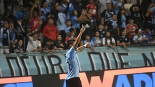 Nicolás Uvita Fernández marcó el 1-0 de Belgrano ante Barracas Central. (Javier Ferreyra / La Voz)