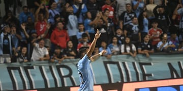 Nicolás Uvita Fernández marcó el 1-0 de Belgrano ante Barracas Central. (Javier Ferreyra / La Voz)