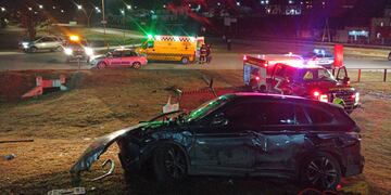 Fuerte accidente vehicular en el nudo vial Empalme Tanti.