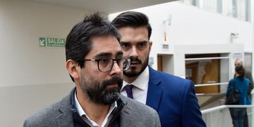 Diego Cardozo, ex Ministro de Salud de la provincia de Córdoba, este jueves con el fiscal Garzón.