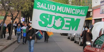 Nuevo día de marchas del Suoem, en la zona de los Hospitales de Urgencias y la Dirección de Atención Primaria. (Twitter Suoem)