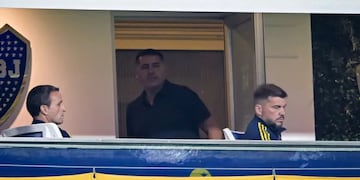La reacción del presidente de Boca al patido.