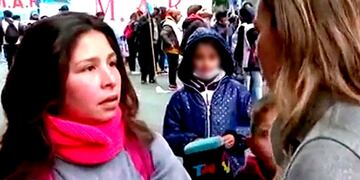 El testimonio de la mujer de 28 años se hizo viral durante la última marcha piquetera (Captura TN).