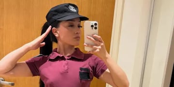 El polémico emoji del perfil de Telegram de la policía que fue suspendida tras difundir contenido en una aplicación para adultos.