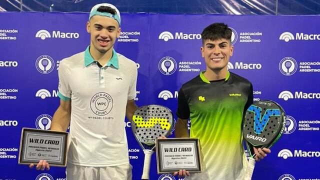 Leo Augsburger y Santiago Rollaos lograron el pase directo a cuadro al Mendoza Premier Pádel.