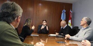 Reunión entre Darío Boscarol, presidente de ASSA y el intendente de Rafaela, Leonardo Viotti