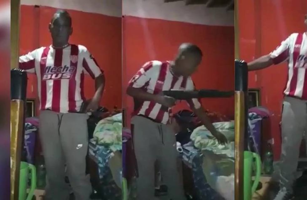 Investigan video de un hombre con un arsenal de armas y la camiseta de Unión
