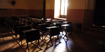 La imagen de las aulas vacías, una foto que se repetía en Córdoba y el país.
