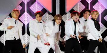 BTS en los Premios Grammy. (AP)