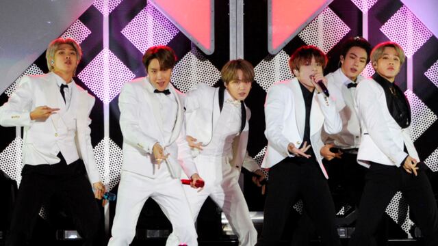BTS en los Premios Grammy. (AP)