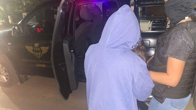 La joven detenida en Colonia Caroya.