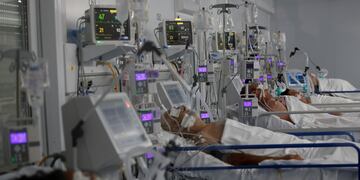 Desde Salud informaron que hay 296 pacientes internados en las áreas de COVID-19 de San Juan.