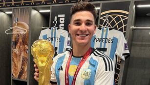 Julián Álvarez se ubicó en el séptimo lugar del Balón de Oro 2023.