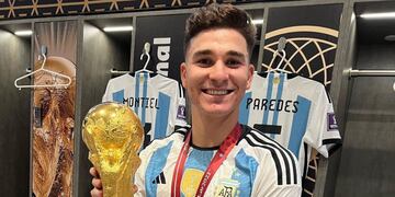 Julián Álvarez se ubicó en el séptimo lugar del Balón de Oro 2023.
