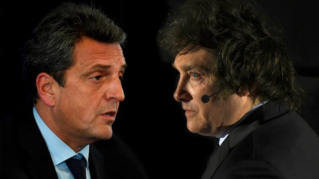 Sergio Massa y Javier Milei, las opciones presidenciales en el balotaje. Foto: Los Andes