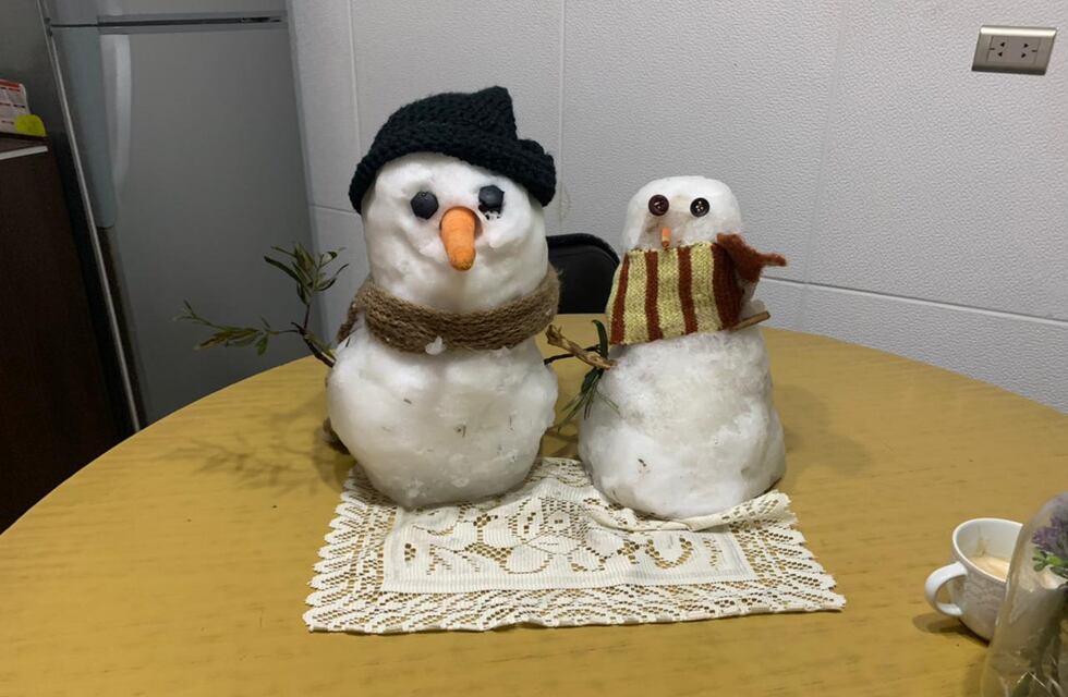 El muñeco de nieve cordobés de 2007 tiene su “novia blanca”