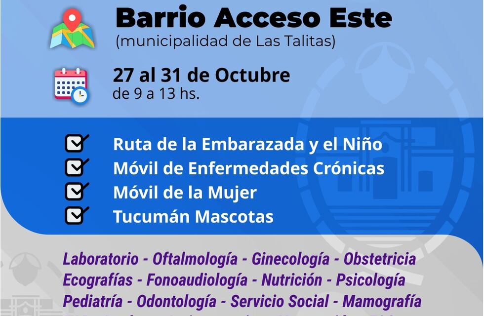 La Salud más Cerca llega al Barrio Acceso Este