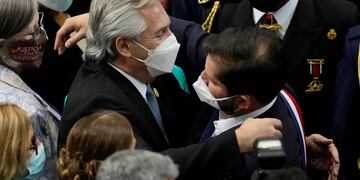 Alberto Fernánadez viajó a Chile para la asunción de Boric.