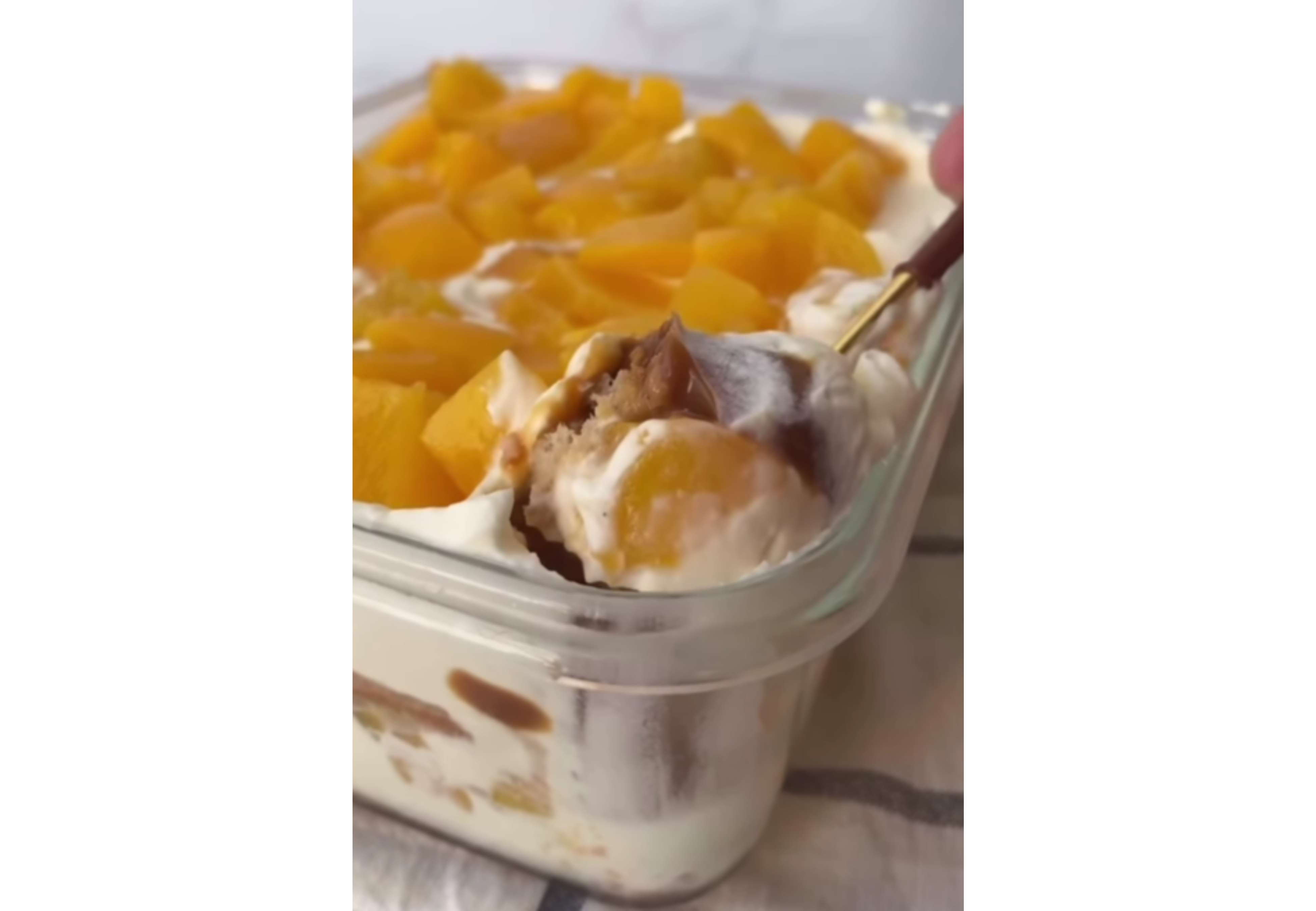 Así queda el postre con esta receta.