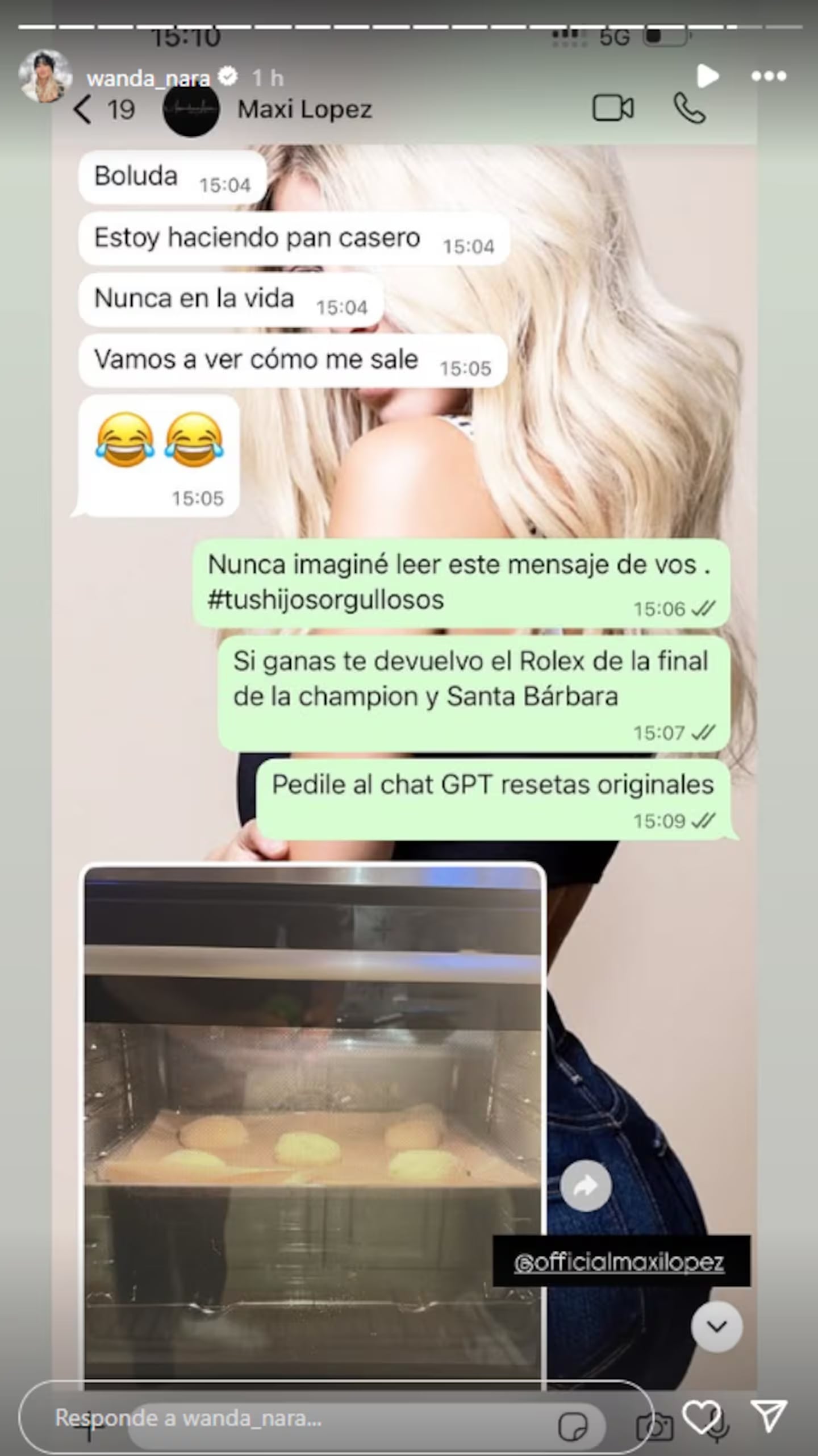 Wanda Nara expuso a Maxi López y mostró sus chats privados