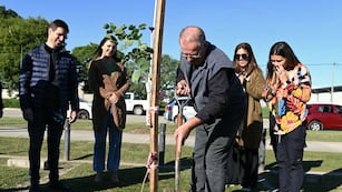 Plantaron árboles frente al Nuevo Hospital en homenaje a las personas transplantadas