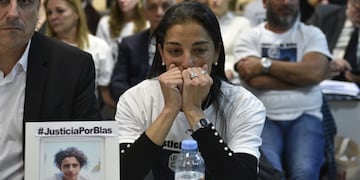 Soledad Laciar en el juicio por el crimen de su hijo Valentino Blas Correas a manos de la Policía de Córdoba (Ramiro Pereyra/LaVoz).