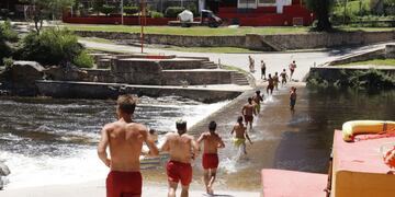 Entrenamiento del Cuerpo de Guardavidas de Carlos Paz.
