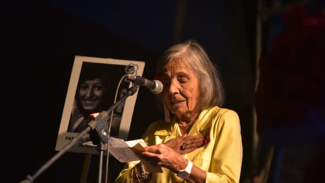 Sonia Torres dando su discurso el 24 de marzo de 2023 ( Facundo Luque / La Voz ).