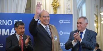 Osvaldo Jaldo saludó este martes al nuevo jefe de Gabinete de Ministros, Guillermo Francos.