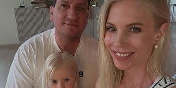 Maxi López, Daniela Christiansson y Elle