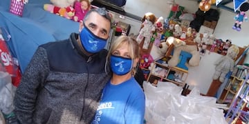 Cristian Abratte y Gabriela Barroso, precursores del merendero Panza Caliente en Villa Carlos Paz a días de cumplir cuatro años de actividad. (Foto: gentileza Cristian Abratte / Merendero Panza Caliente).
