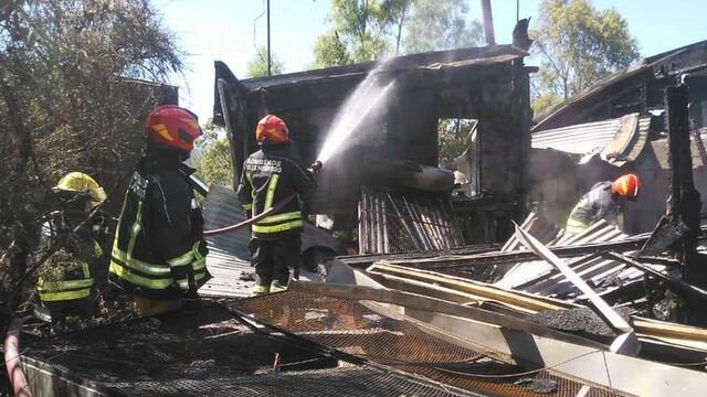 Incendio en una vivienda de Valle Hermoso.