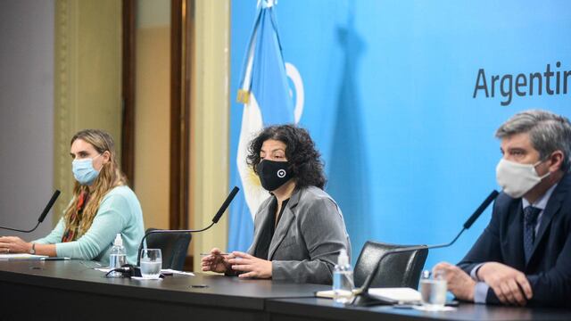 La ministra de Salud de la Nación, Carla Vizzotti, brindó una conferencia de prensa para informar sobre la situación epidemiológica por la pandemia de Covid-19. (Presidencia)