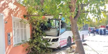 La imagen del colectivo incrustado en una vivienda es realmente impactante.