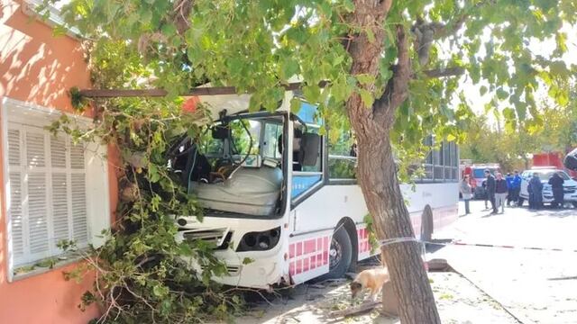 La imagen del colectivo incrustado en una vivienda es realmente impactante.