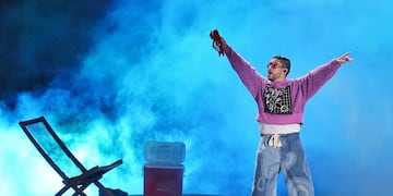 Bad Bunny volvió a tocar en Argentina y llenó el estadio de Vélez. Repite este sábado. (Gentileza Clarín).