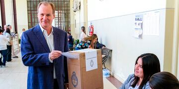 Bordet votando en el balotaje.