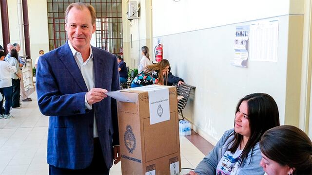 Bordet votando en el balotaje.