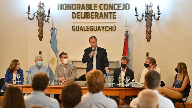 Gustavo Bordet, gobernador de Entre Ríos en Gualeguaychú