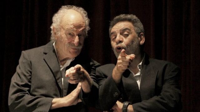 "La Sanata" obra protagonizada por Ernesto "Flaco" Suarez y su compañero de elenco Marcelo Lacerna