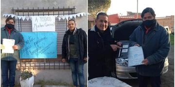 La familia Pucheta salvó su casa y entregó el auto familiar que rifó al ganador Diego.
