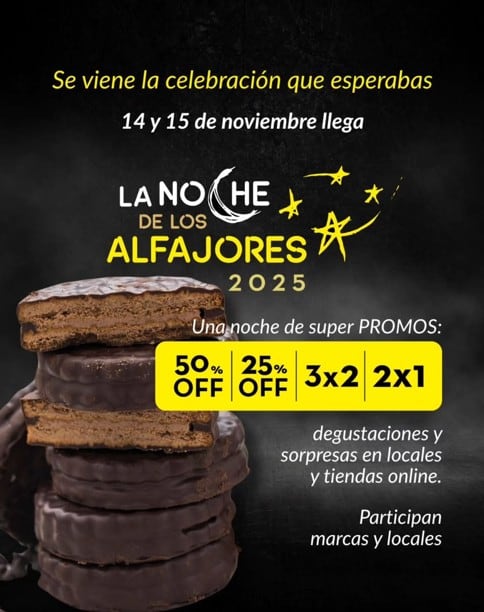 Llega la Noche de los Alfajores con descuentos de hasta el 50% en todo el país: cuándo es y qué marcas participan