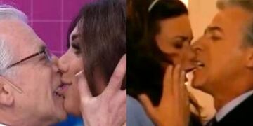 Gerardo Romano recreó la escena del beso con Flor de la V