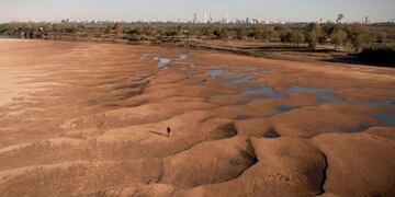 Las imágenes correspondan al paisaje actual frente a la ribera de la segunda ciudad de la provincia.