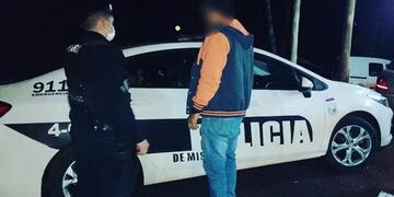 Terminó detenido tras darse a la fuga luego de protagonizar un accidente vial.