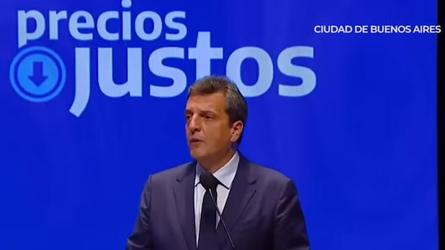 Sergio Massa durante el anuncio del programa Precios Justos. Foto: Los Andes.