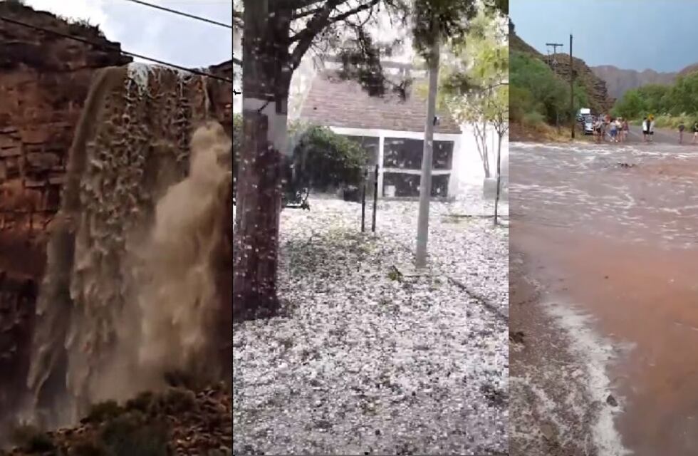 Impactantes imágenes de aludes y granizada durante la fuerte tormenta en Mendoza
