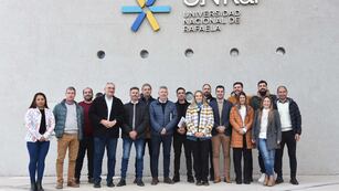 Calvo junto a presidentes comunales en la UNRaf