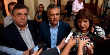 Quiebre. Los radicales Negri y Cornejo y la macrista Bullrich cuestionaron en bloque al Gobierno. (La Voz/Archivo)